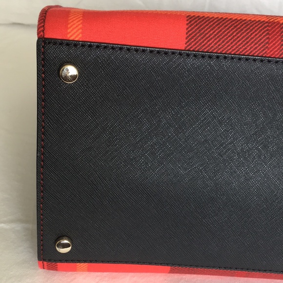 NWOT Kate Spade Cameron Street Plaid Candace Leather Satchel Bag - Picture 7 of 16
